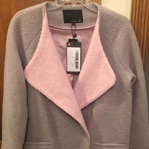 COCOBELLA Coat with Cashmere Scotland Scarf, sz small New w tags